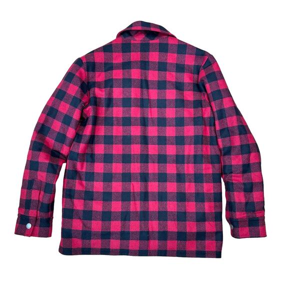 NWT A.P.C. Ian Buffalo Plaid Red/Black Wool Blouson Zippered Jacket Shacket - Picture 8 of 8
